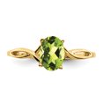 thumbnail image 5 of Primal Gold 14 Karat Yellow Gold 7x5mm Peridot Ring, 5 of 7