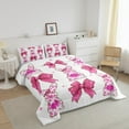 thumbnail image 3 of Erosebridal Kawaii Bowknot Bedding Twin Comforter Set,Cartoon Sheep Rabbit Down Comforter,Floral Decor,Reversible,Lightweight,2pcs, 3 of 7