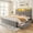 Gray, variant on EnHomee King Upholstered Bed Frame with Headboard Storage Bed Frame with 4 Storage Drawers & LED Lights  Platform Bed frame with Charging Station,Gray