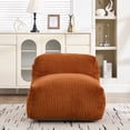 thumbnail image 6 of Big Bean Bag Chair for Adults, Memory Foam Lounger Sofa with Ottoman, Comfy Corduroy Beanbag for Living Room, Bedroom, Orange, 6 of 12