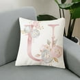 thumbnail image 3 of CNKOO Pillow Case Dustproof Romantic Short Velvet Anti-fading Letters Pink Floral Throw Pillow Cover Decor Daily Use, 3 of 8