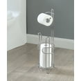 thumbnail image 5 of SunnyPoint Freestanding Toilet Paper Holder Stand with Storage – Holds 3 Spare Rolls, Sturdy Steel Construction, Chrome Finish, for Bathroom & Restroom, 5 of 8