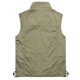 thumbnail image 4 of Chaleco outdoor con múltiples bolsillos para hombre - Color liso, cuello alto ajustado, poliéster, informal/trabajo, tallas M-XXXXL, 4 of 5