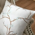 thumbnail image 3 of Home Soft Things Embroidery Canvas Throw Pillow Cover Pillow Case 2 Piece Set - Cherry Blossom - Light Blue - 26" x 26" EURO, 3 of 4