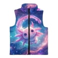 thumbnail image 4 of Garronmavis Pink Cartoon Axolotl Zippered Vest Stand Collar Girls Vest Size 5-6 Comfortable Winter Lightweight Sleeveless Fleece Jacket with Pocket Stylish Fall Outfits Fashion Clothing, 4 of 7