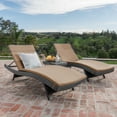 thumbnail image 3 of Savana 3-Piece Outdoor Wicker Lounge with Cushions and Coffee Table, 3 of 6