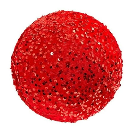Regency International 8" Sequin Ball Ornament, Red
