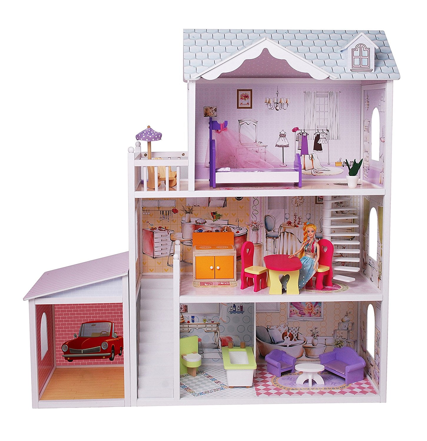 wooden dollhouse walmart