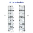 thumbnail image 2 of KEEPJOY 28 Pockets Over The Door Shoe Organizer, Hanging Shoe Organizer with 4 Hooks, Shoe Holder with 14 Mesh Pockets Closet Door Shoe Storage Bag (White-2Pack of 14Pockets)), 2 of 5