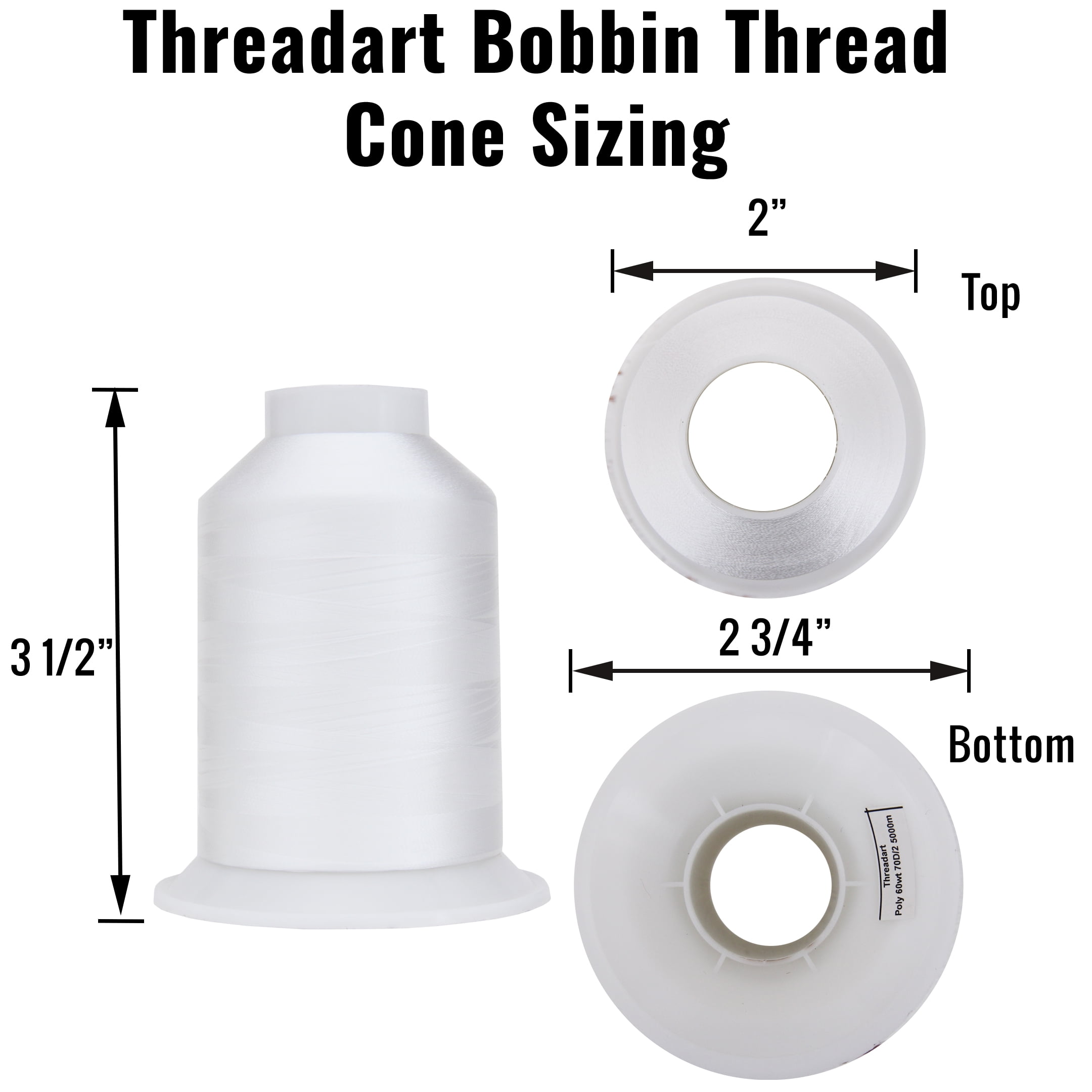 Wholesale Polyester bobbin thread for embroidery machine 70D/2 size L From  m.