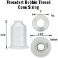 thumbnail image 2 of Threadart Polyester Machine Embroidery Bobbin Thread - 60wt White - 5000m Spools, 2 of 3