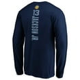 thumbnail image 3 of Men's Jaren Jackson Jr. Navy Memphis Grizzlies Playmaker Name & Number Long Sleeve T-Shirt, 3 of 3