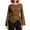 Coffee, variant on Women's Striped Tee Long Sleeve T Shirts Cinched Tie Waist Tops Wrap Tops for Women