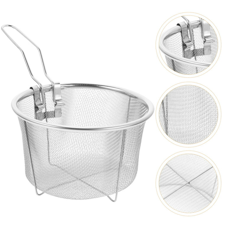 FRCOLOR Stainless Steel Deep Fry Basket Kitchen Frying Basket Wire Fry  Basket French Fries Basket 