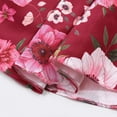 thumbnail image 6 of Odeerbi Kids Girls Floral Princess Dress Ruffle Sleeve Bowknot Gowns Birthday Party Dress Children's Printed Bow Dress Stage Performance Outfits Red, 6 of 9