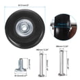 thumbnail image 2 of Uxcell Roues de Remplacement 51 x 17 mm/2 Pouces x 0.7 Pouces pour Valise, Noir, 2 Ensembles, 2 of 6