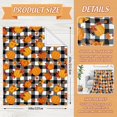 thumbnail image 3 of Fall Fuzzy Blanket Plaid Pumpkin Leaves Throw Blanket Orange Black Soft Cozy Flannel Blanket for Autumn Thanksgiving Home Bed Sofa Couch Chair, 50 x 60 Inch, 3 of 6