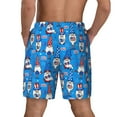 thumbnail image 3 of Kdxio Gnomes In Usa Print Men'S Swim Trunks With Compression Liner 7 Inch Inseam Quick Dry Swim Shorts, 3 of 7