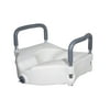 Drive Medical Elevated Raised Toilet Seat with Removable Padded Arms, Fits Most Toilets