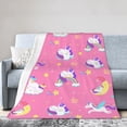 thumbnail image 2 of Yibo Pink Moon Unicorn Blanket Cute Blanket For Girls The Best Gift For Girls Birthday Gift Valentine'S Day Gift Sofa Blanket, 2 of 6