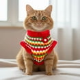 thumbnail image 3 of Pet's Clothes Christmas Winter Cat With 3D Floral Stripes Cozy Knitted Sweater For Indoor Cats, 3 of 8