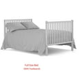 thumbnail image 6 of iRerts 5 In 1 Convertible Baby Crib, Wood Convertible Crib Toddler Bed with Wood Legs, Converts from Baby Crib to Toddler Bed, Fits Standard Full-Size Crib Mattress, Easy to Assemble, White, 6 of 8