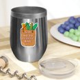 thumbnail image 2 of Say No to Plastic Bag Art, Earth Day & Environmentalist Merch Gift, Stainless Steel 12oz Wine Tumbler, 2 of 5