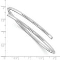 thumbnail image 3 of Primal Silver Sterling Silver Rhodium-plated Polished 0.05 carat Diamond Bangle, 3 of 5
