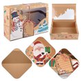 thumbnail image 3 of Injueey Paquete de 9 Cajas de regalo de Navidad Ventana Fiesta Galletas Embalaje Muñeco de nieve Papá Noel Pan de jengibre Año Nuevo Kits de decoración para fiestas, 3 of 6