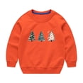 thumbnail image 2 of Odeerbi Toddler Girls Cotton Crewneck Sweatshirts Fall Winter Pullover Sweatshirt Fall Winter Heart Print Long Sleeve Sweater Top Toddler Clothes Orange, 2 of 5