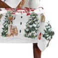 thumbnail image 4 of Red Christmas Table Cloth Waterproof Tablecloths, Snowman Snowflake Xmas Tree Winter Tablecloth Dining Table Cover for Kitchen Party Tabletop Outdoor, Rectangle Tablecloth 60x102 Inch, 4 of 9