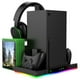 thumbnail image 1 of Estación de carga con ventilador de refrigeración para el mando de la consola Xbox Series X con luces RGB, base de carga y accesorios de almacenamiento, 1 of 8