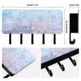 thumbnail image 2 of Stylish Acrylic Key Holder Wall Mount small shelf with hooks Decorative & Functional for Home Organization Pastel Blue Wildflowers, 2 of 6