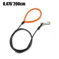 thumbnail image 2 of Leash With Handle And Carabiner For Dog Walking, Climbing, Training Outdoors Transparent Lagging 5feet, 2 of 5