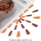 thumbnail image 3 of Uñas postizas largas Zhivalor brillantes a presión Bailarina acrílicas 20 piezas color naranja, 3 of 8