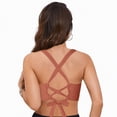 thumbnail image 4 of HCNTES Women's Solid Triangle Bikini Top Sexy Halter String Micro Bathing Suits Tops(XXL,a73-Coffee), 4 of 7