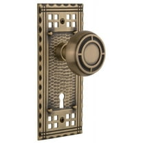 Nostalgic Warehouse Cramis_Prv_234_Kh Mission Solid Brass Privacy Door Knob Set - Brass