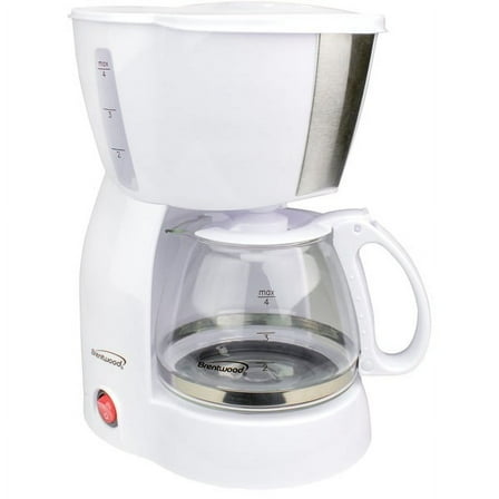 BRENTWOOD 4-CUP COFFEE MAKER - WHITE