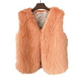 thumbnail image 2 of adviicd Fashion Women Faux Fur Vest Sleeveless Jacket Winter Warm Coats Outwear Comfy Soft Waistcoat (Orange, M), 2 of 9