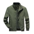 thumbnail image 2 of JTieacloth Men's Jackets Coats Men's Casual Jackets For Daily Wear Outdoor Activities And Riding Long Sleeve Zip Up Solid Jackets For Spring And Autumn Fashion Green, 2 of 5