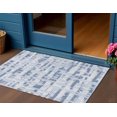 thumbnail image 2 of HomeRoots 622683 3 x 5 ft. Blue, Ivory & Sky Blue Striped Washable Transitional Indoor & Outdoor Rectangle Area Rug, 2 of 9