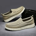 thumbnail image 5 of Big Size Men's Casual Low Top Canvas Shoes Male Loafers Sneakers Slip On Breathable Flats Boat Shoes Driving Shoes Moccasins Casual Walking Shoes, 5 of 15