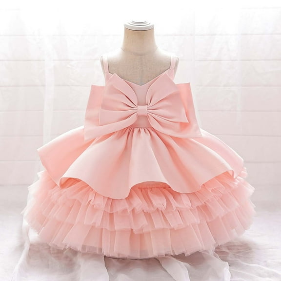 Toddler Girls Dresses Toddler Formal Dresses Pink Girls Dress Toddler Tea Party Dress Easter Dresses for Girls 12-18 Months