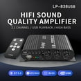 thumbnail image 2 of USB Bluetooth 5.0 Amplifier 2.1 3 Channel Super Bass Support USB Lossless Music Play with Remote Control Digital Amp LP-838-Black, 2 of 10