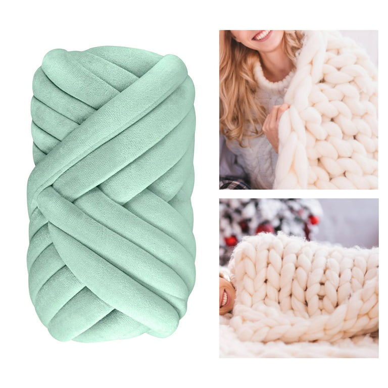 NUZYZ Hand-knit Woven Thread Thick Basket Blanket Braided Crochet Cloth  Fancy Yarn 