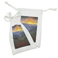 thumbnail image 2 of Appalachian Fabric Pouch Set of 2, Fascinating Panoramic Photo of Picturesque Sunset in Blue Ridge Parkway, Small Drawstring Bag for Toiletries Masks and Favors, 9" x 6", Multicolor, by Ambesonne, 2 of 2