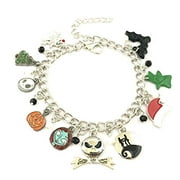 Angle View: Universe of Fandoms Anime cartoon Horror Nightmare Before Christmas Charm Bracelet Gifts for Women girl
