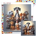 thumbnail image 1 of Con Cuentas Cuadradas 5D DIY Un Montón Cachorros Del 40x40cm, 1 of 9