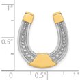 thumbnail image 3 of 14k w Rhodium Horseshoe Chain Slide Charm Yellow Material Brilliant Sparkle-worthy Captivating Perfect for adding elegance to any outfit, 3 of 4