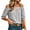 Black boho off shoulder top a1, variant on Boho Off Shoulder Short Sleeve Top for Women, Plus Size Striped Ruffle Pullover, Lightweight Casual Blouse for Summer Beach Vacation Daily Wear, Gray 2XL